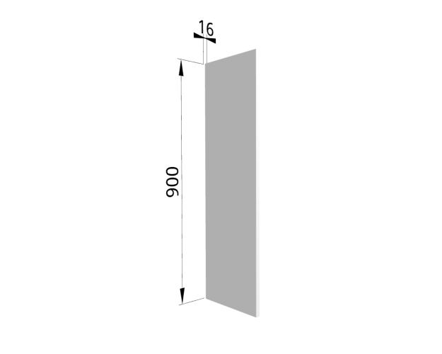 Панель торцевая ВП Ройс (для шкафа верхнего высокого) Белый софт