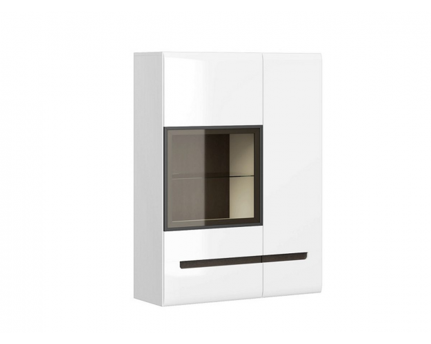 Витрина 2-ств. лев / прав Стокгольм белый / венге / белый глянец Витрина 2-ств. лев / прав Стокгольм белый / венге / белый глянец