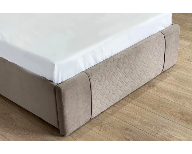 Кровать с основанием Хлоя 1600 латте (велюр) Кровать с основанием Хлоя 1600 латте (велюр)